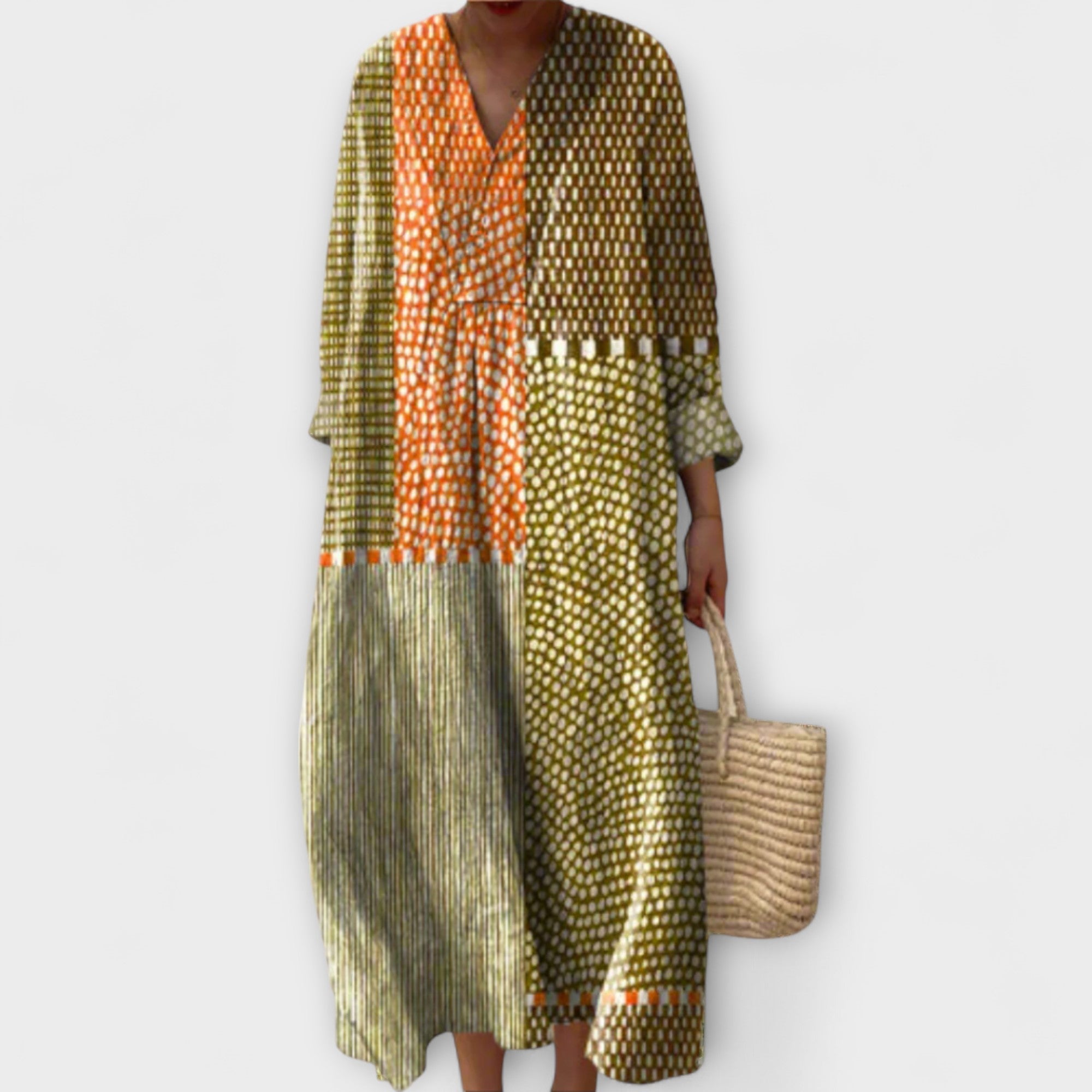 Gia - Elegant Dress with Geometric Design