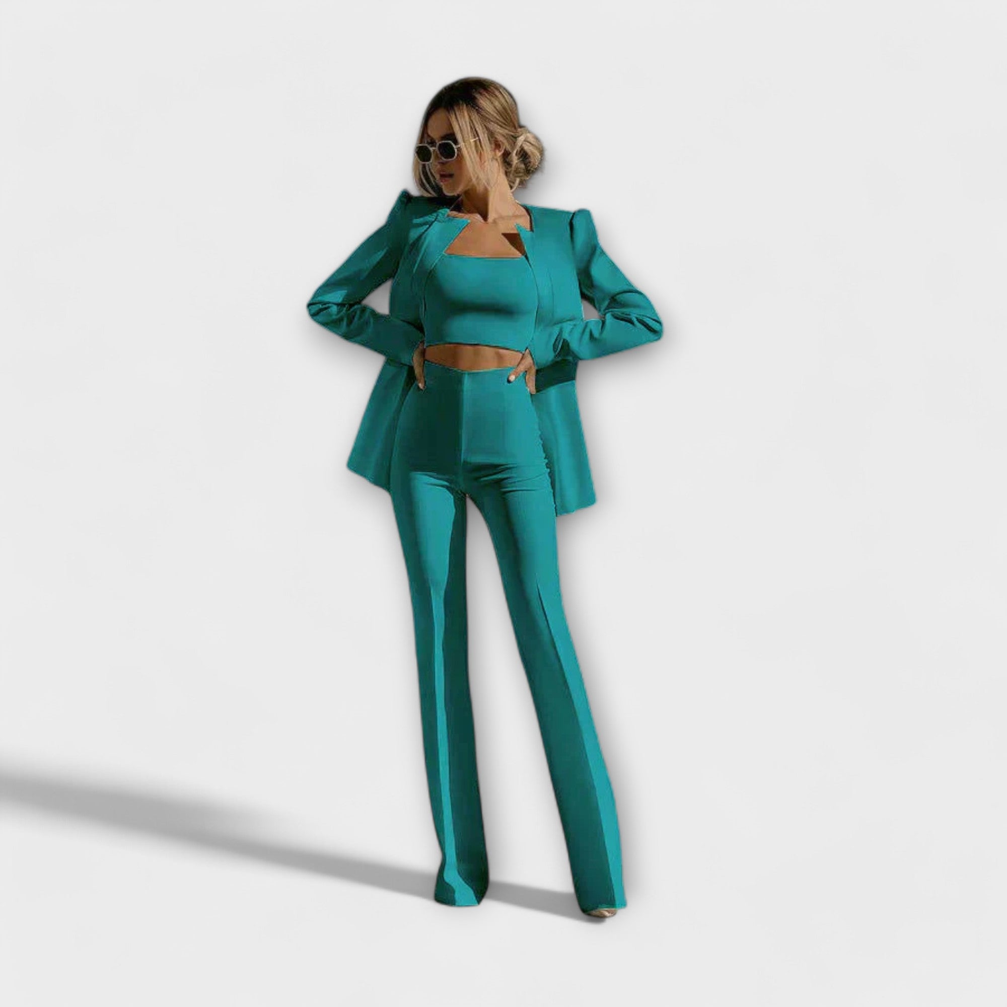 Selina - Stylish 3-Piece Set (Blazer, Top, Pants)