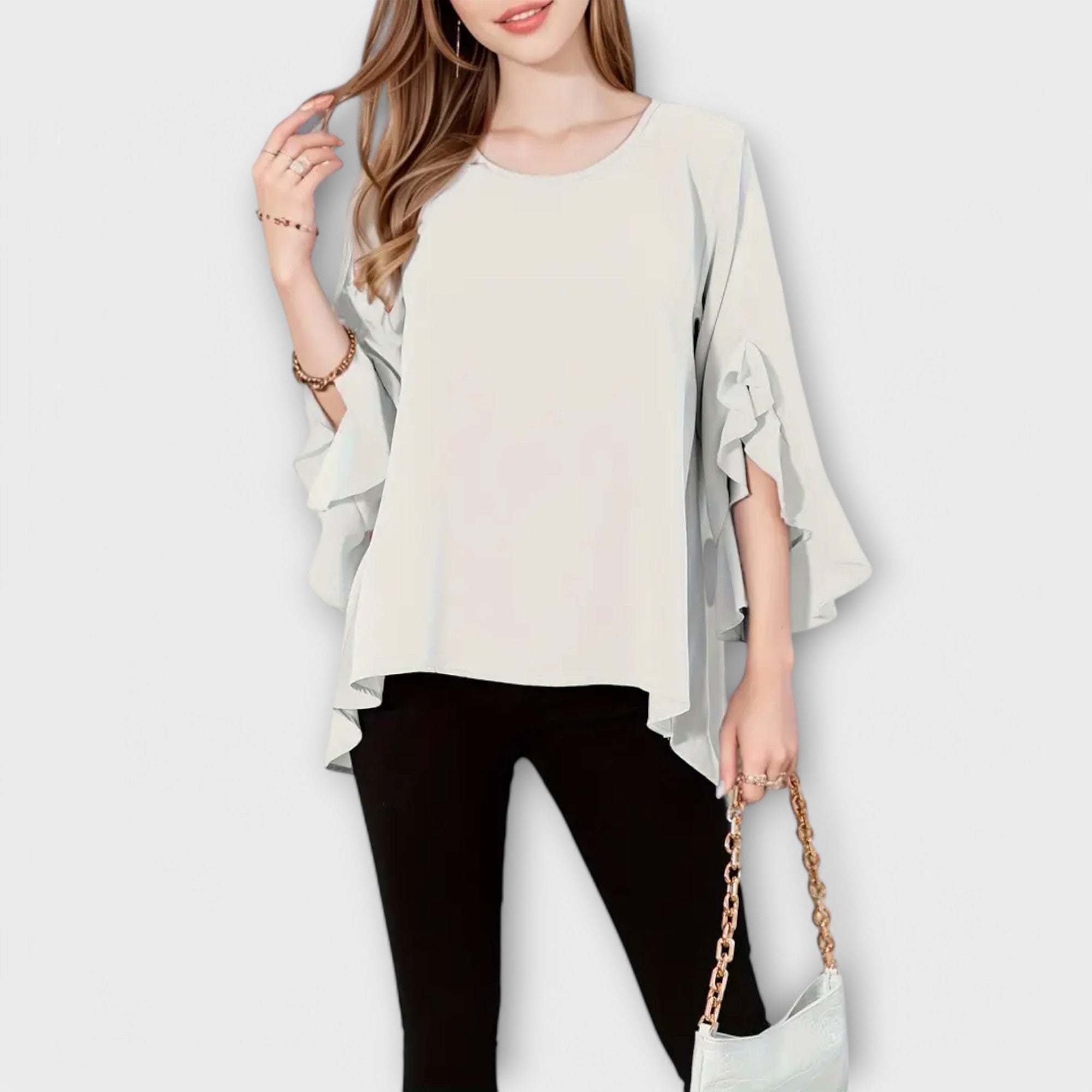 Aria - The Perfect Spring Blouse with Round Neckline