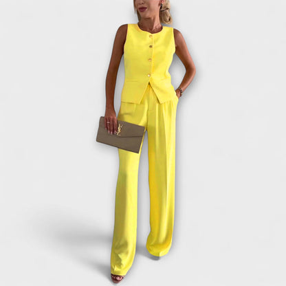 Wilhelmina - Chic Sleeveless Top and Pants Ensemble