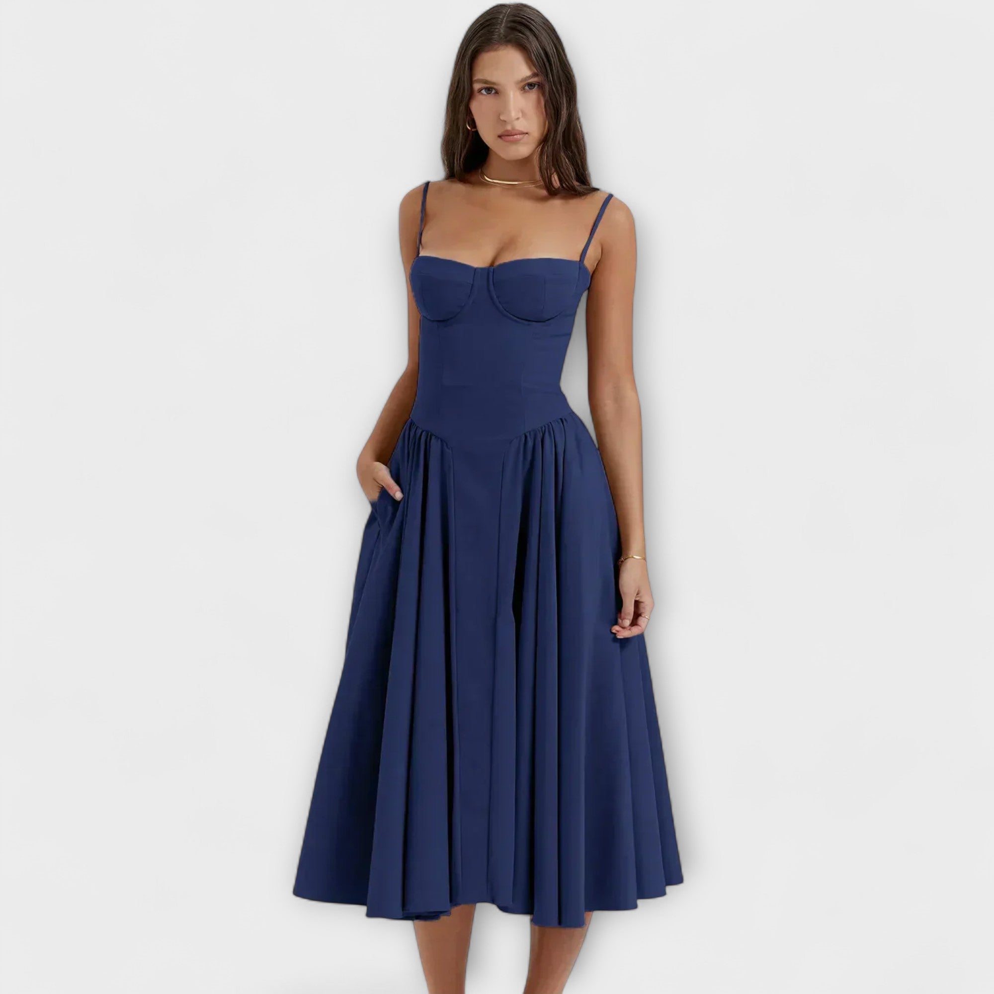 Rosalie - Refined Sleeveless Corset Dress