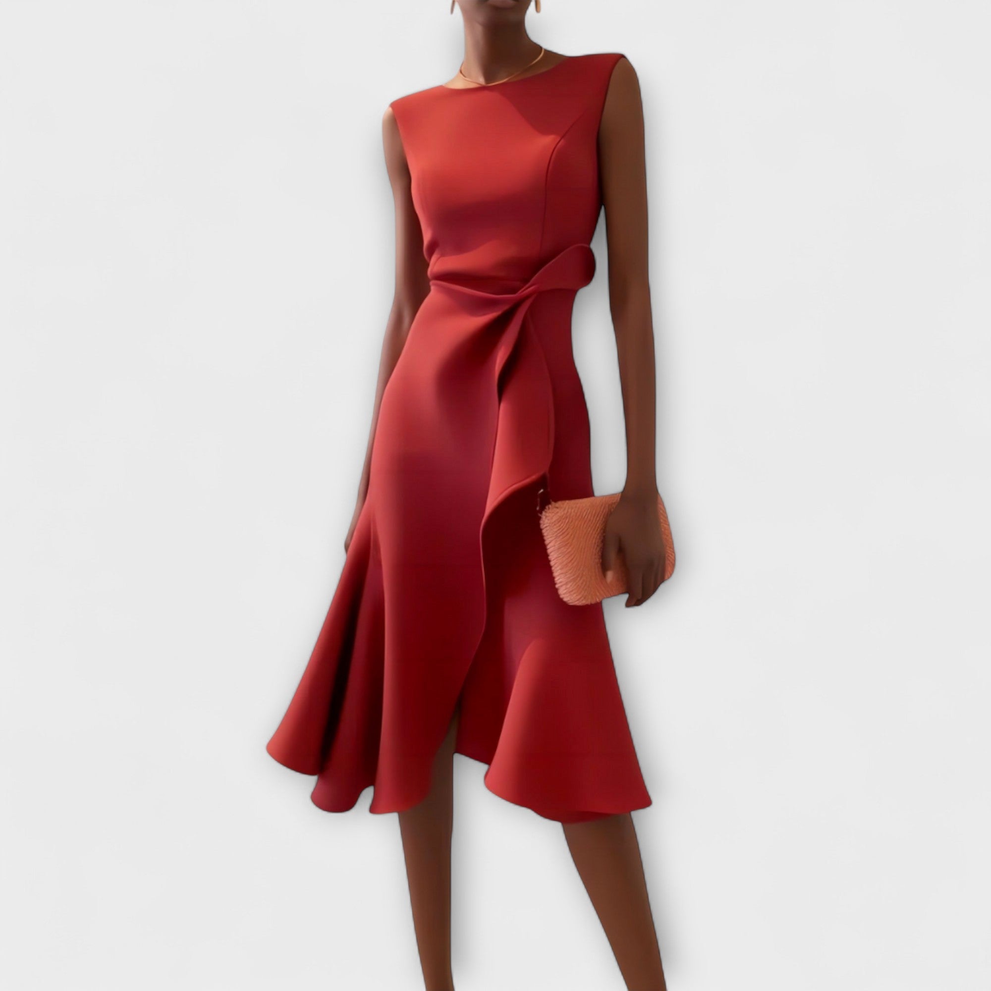 Juliette – Draped Asymmetrical Midi Dress