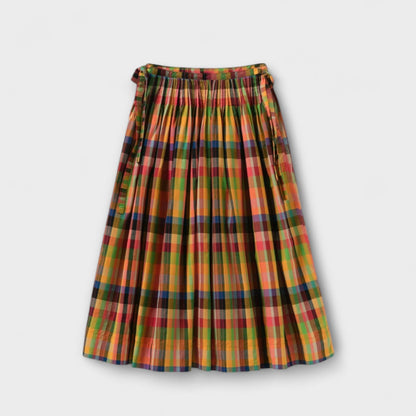 Emilia - Multicolored Striped Pleated Skirt