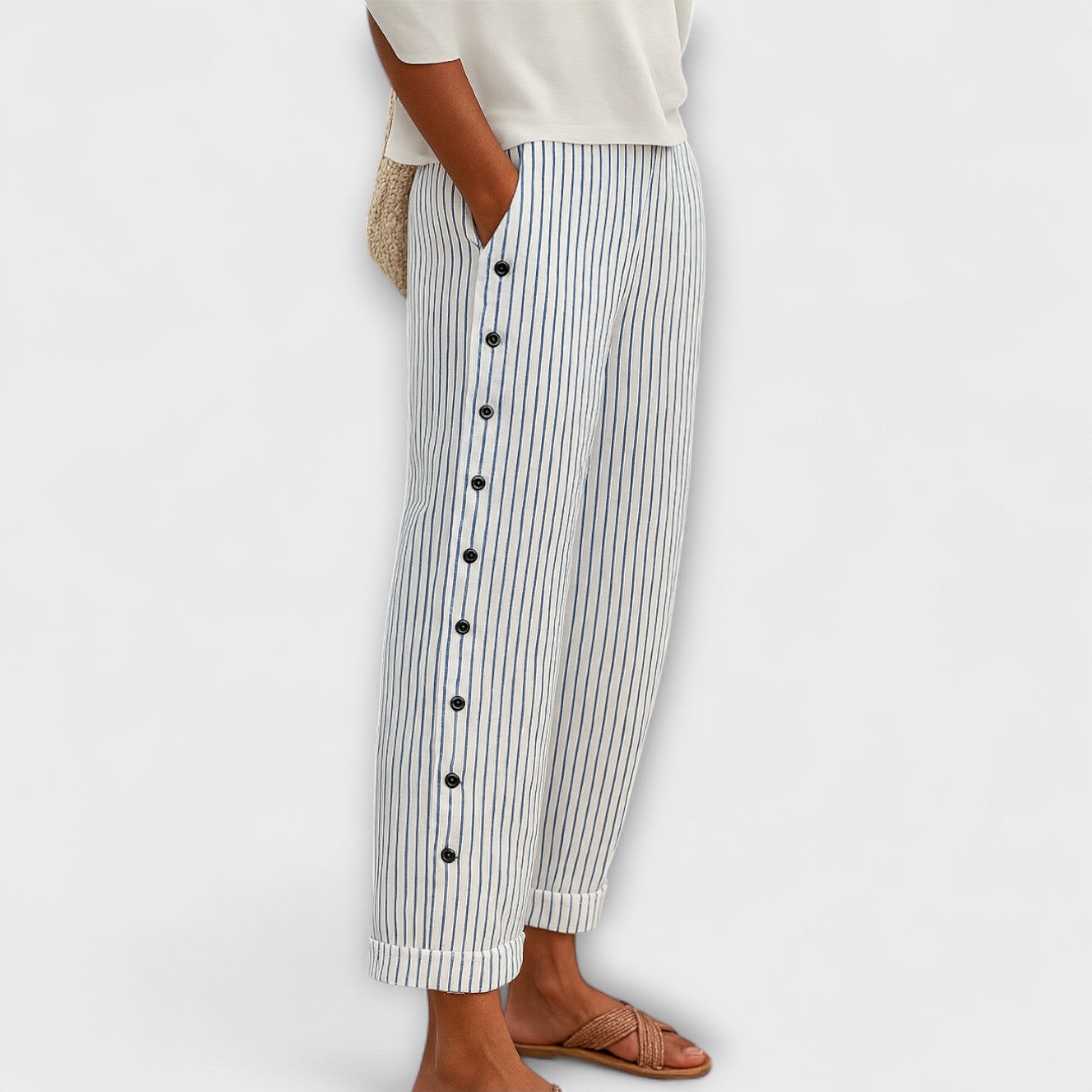 Rea - Relaxed Striped Leisure Pants