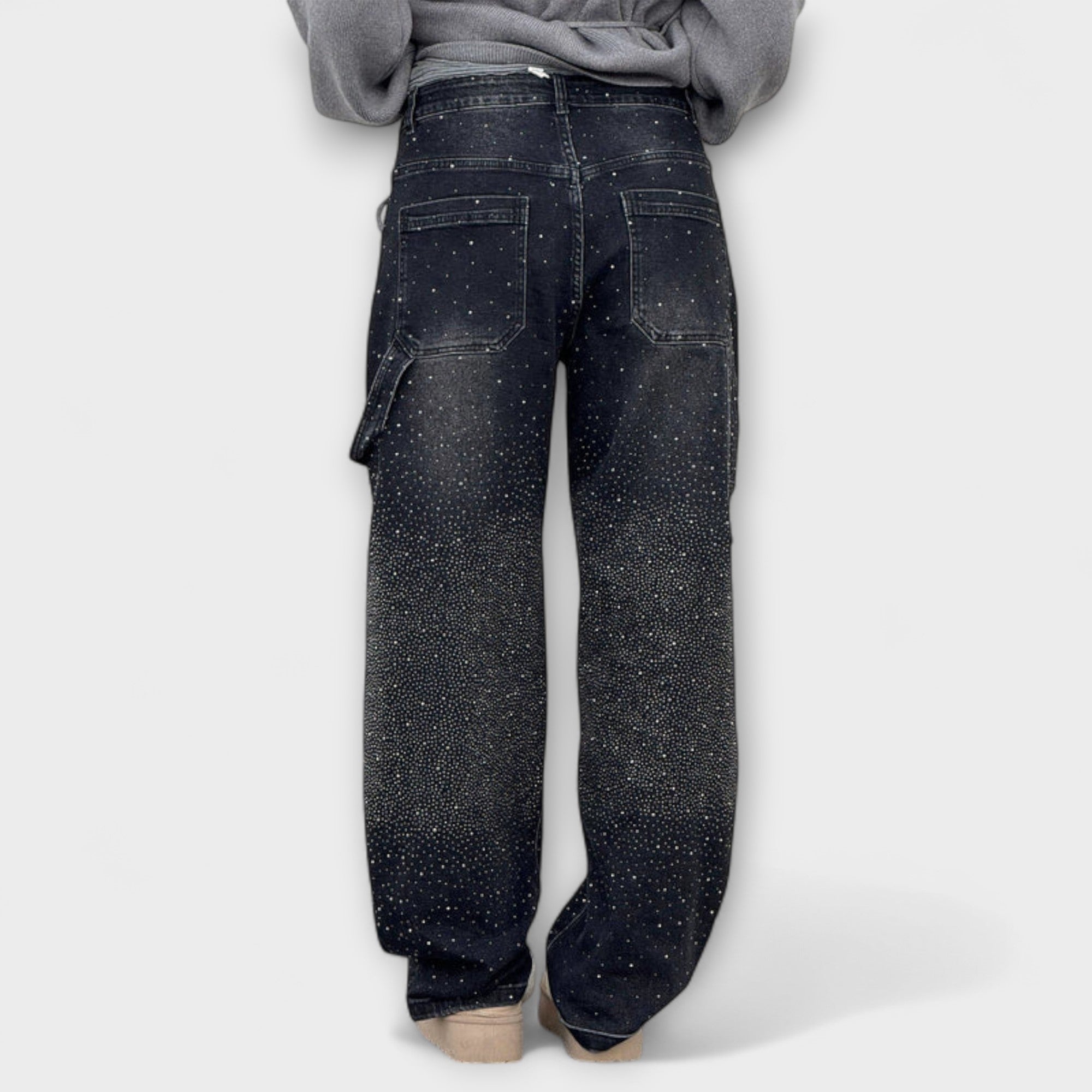 Fable - Shine Denim Jeans in Balloon Carpenter Style
