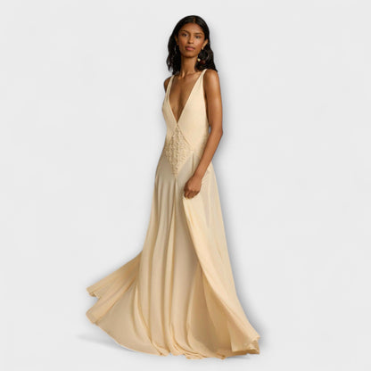 Lavinia - Maxi Dress with Deep V-Neck