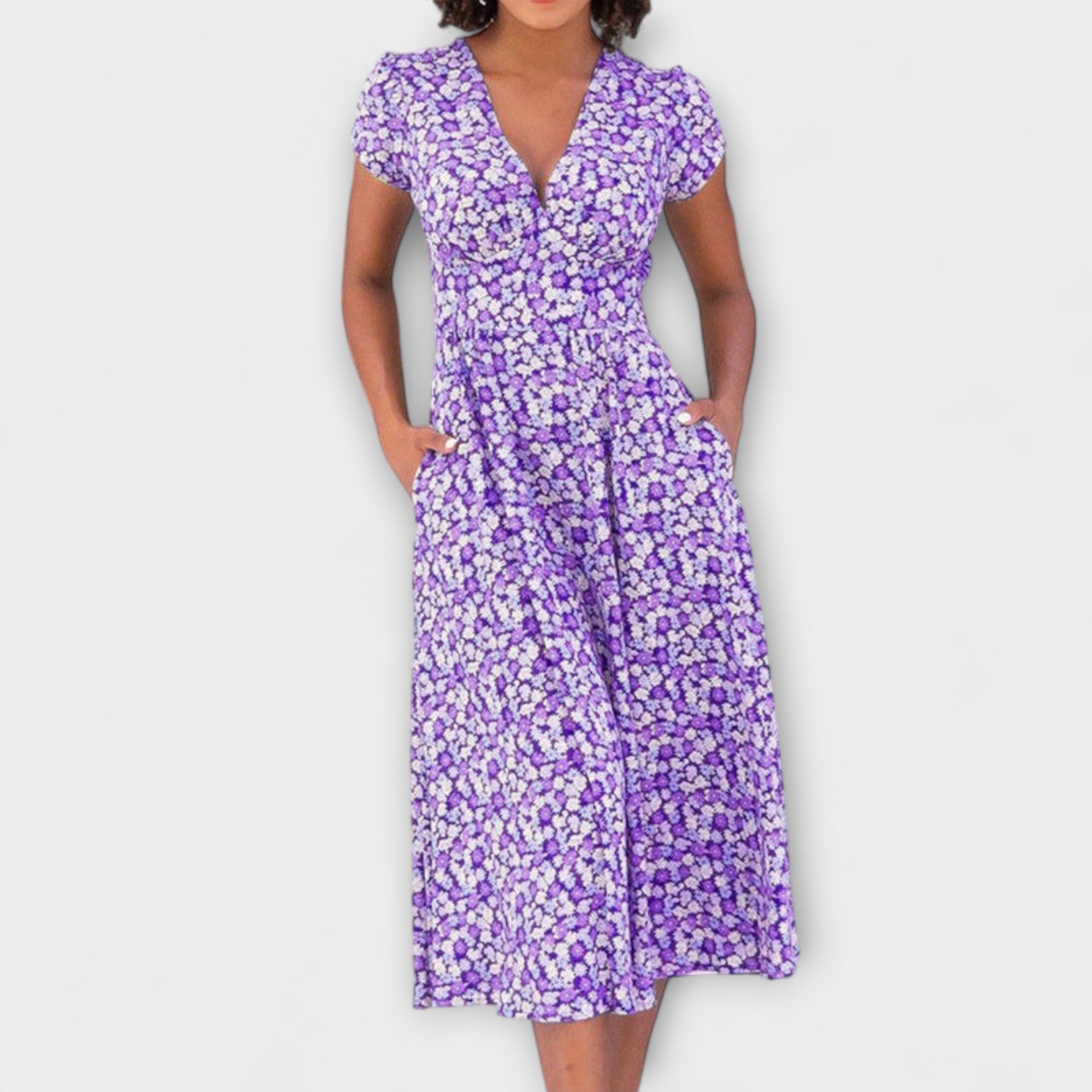 Fienna - Midi Dress with Button Placket