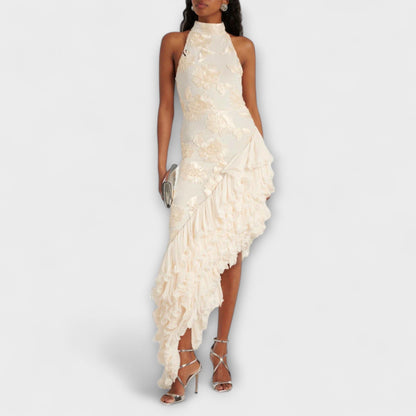 Karen - Maxi Dress with Floral Embellishments