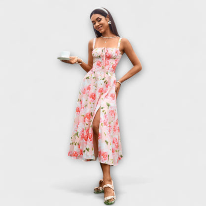 Hope - Ruffled Top Dress with Slit Detail