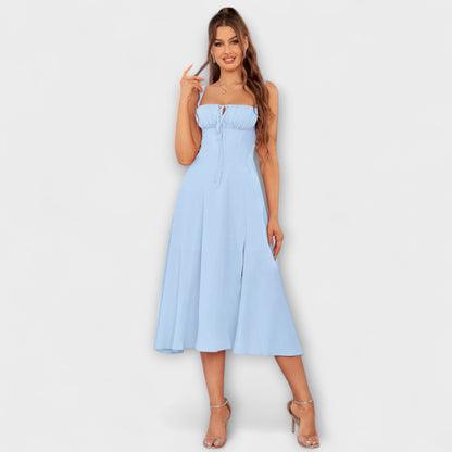 Hope - Ruffled Top Dress with Slit Detail