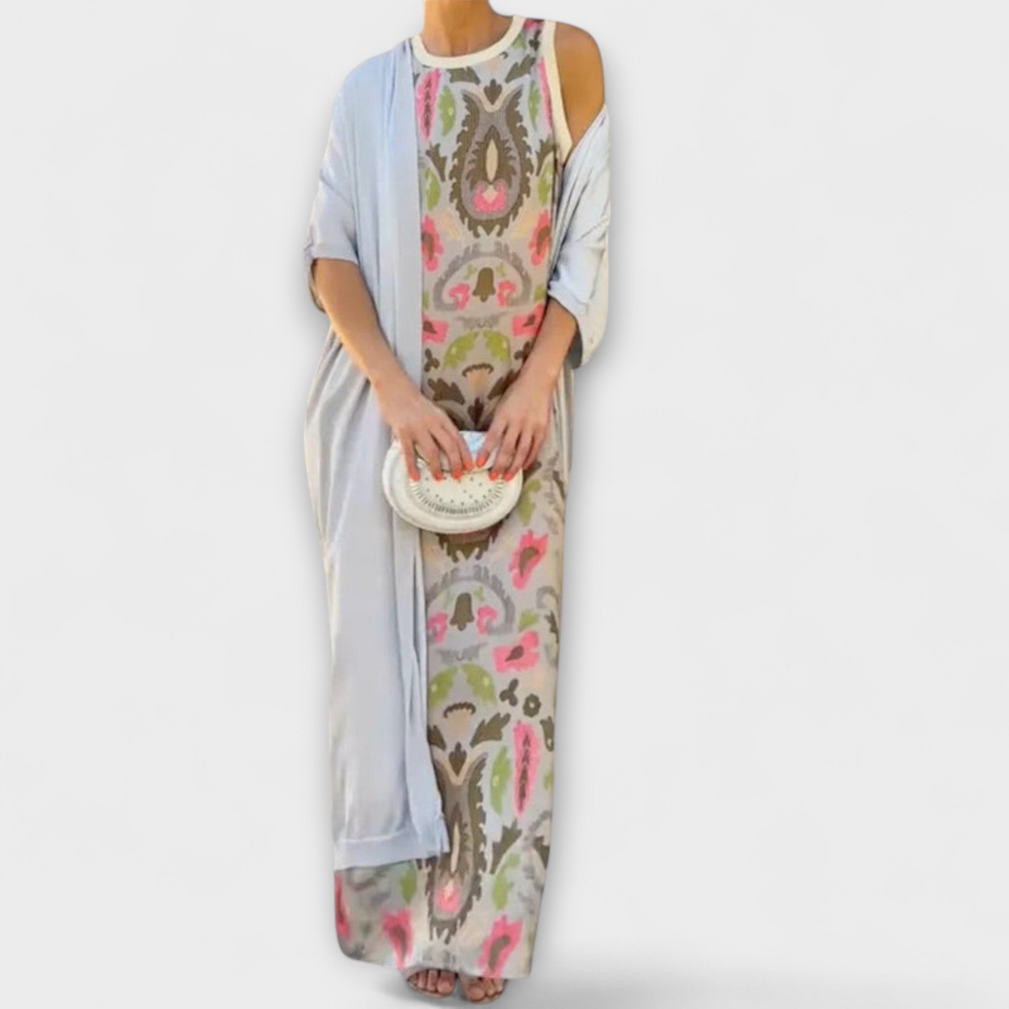 Selviane - Maxi Dress with Matching Cardigan