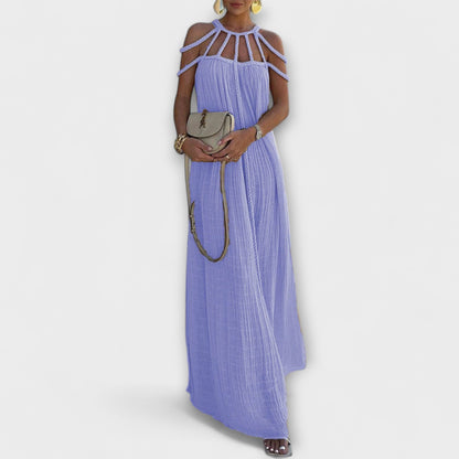 Briar - A Stylish Maxi Dress Made of Blended Fabric with Draped Straps
