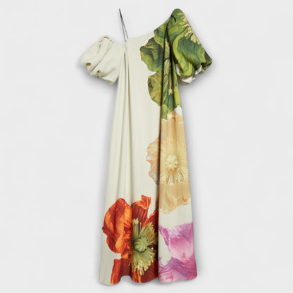 Melodie - Asymmetrical Floral Maxi Dress