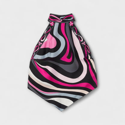 Everly - Set of Halter Top and Asymmetrical Midi Skirt