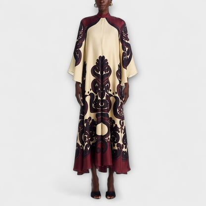 Lucy - Stunning Grenadilla Print Maxi Dress for Effortless Elegance