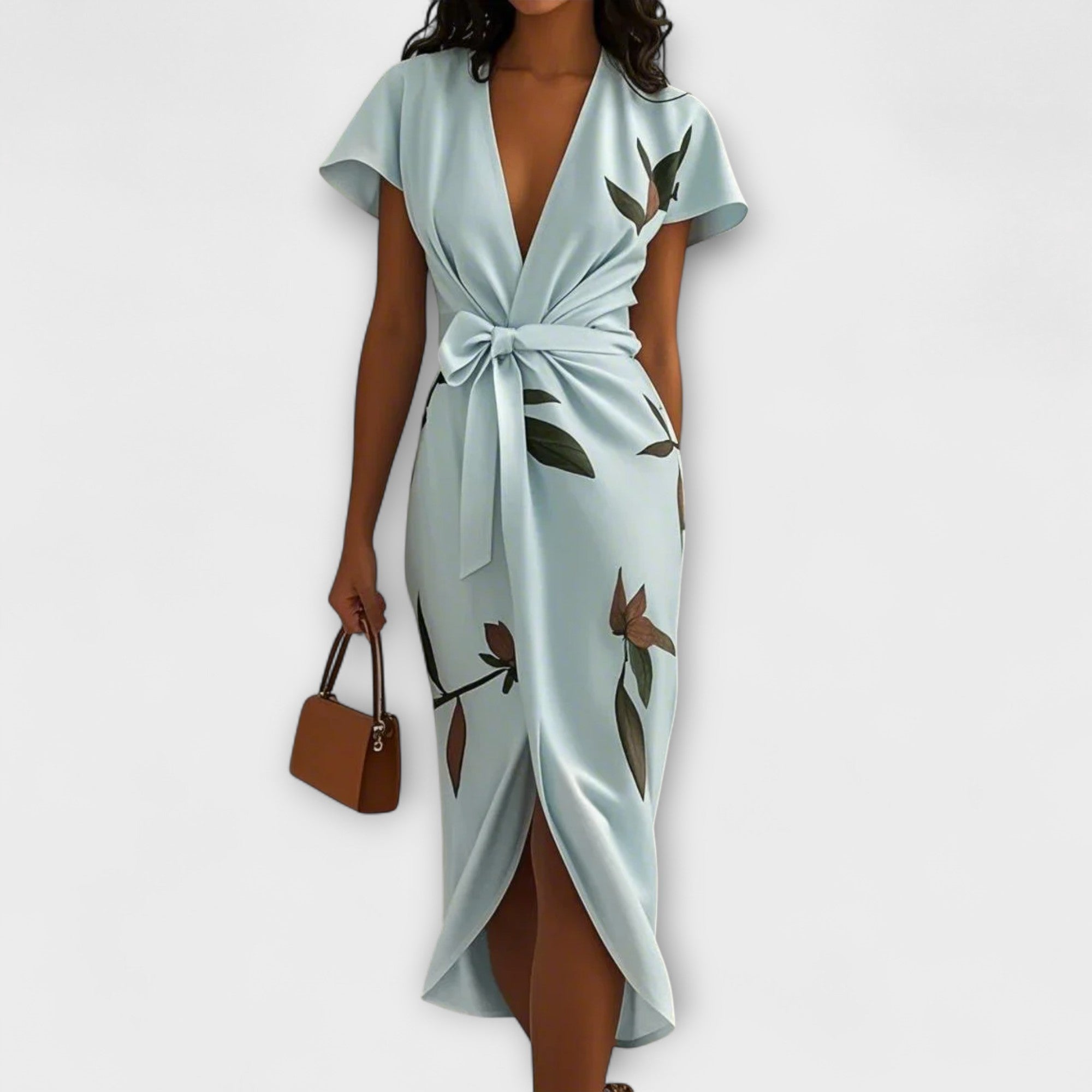 Satin Wrap Dress